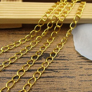 5M Length Chains-5x3mm,Chain for Jewelry Making,Bulk Chains,Necklace Chain,Gold Color-CS025