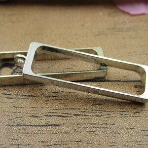 2 Slender Rectangle Open Bezel Pendants-10x35mm,locket Frame,antique ...