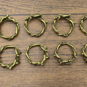 8 Vine Rings, Antique Bronze Tone-RS1247
