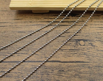 6Ft Length Stainless Steel Chains-1.5x1.5mm Bead Chains-CS053