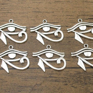 6 oogbedels, antiekzilverkleur-RS1226