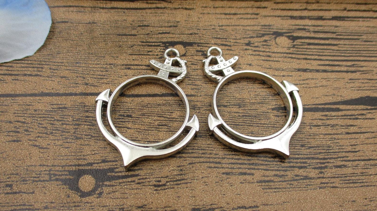 2 Anchor Outer Frame,locket Frame,antique Silver Tone-ts229 - Etsy