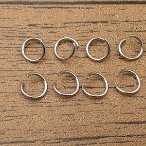 100 Stainless Steel Jump rings,5 Sizes(From 4mm-8mm)-GS016