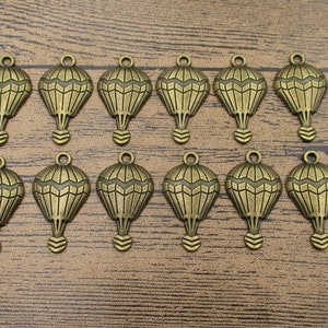 20 Hot Air Balloon Charms,Antique Bronze Tone-RS916