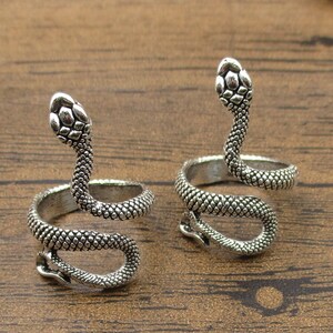 2 Ormringar, Antik Silverton Justerbar storlek-RS1451