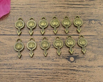 12 Male Gender Symbols Charms,Antique Bronze Tone-RS715