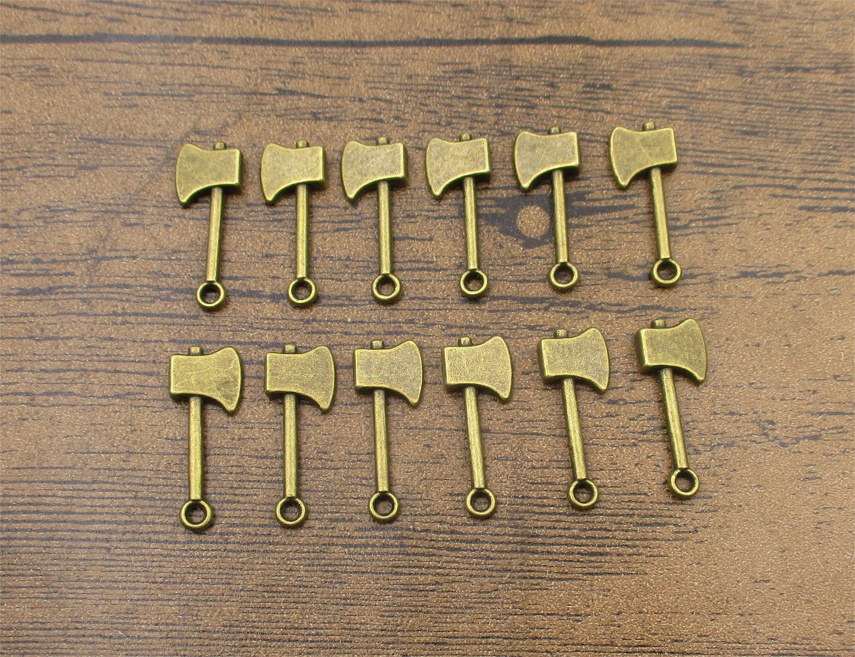 2点　まとめて　アクゼサリペンダント　ヴィンテージ 30 Axe Charms , Antique Bronze Tone,double Sided-rs342 - Etsy