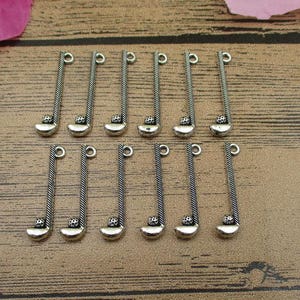20 Golf Club Charms With a Ball Antique Silver Tone-RS589