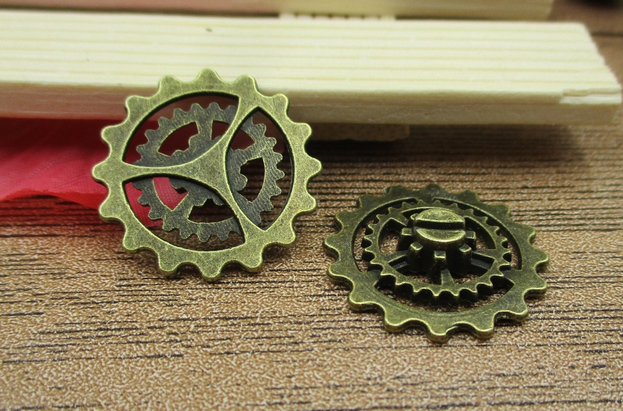 60 Breloques Steampunk Cadran D'horloge En Alliage Argenté Antique - 10 Styles Différents, Pour Fabrication De Bijoux (collier, Bracelet, Boucles D'oreilles)