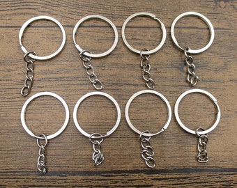 Keyring With Mesh Chain and Jump Ring Nickel Plated Alloy 62mm - Etsy