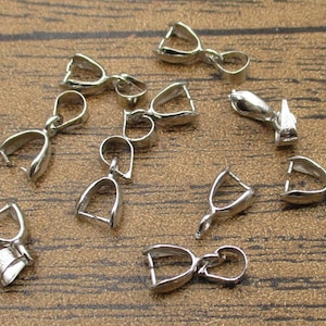 20 Pinch Bail Antique Silver Plated-GS015