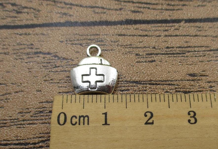 20 Medical Bag Charms Antique Silver Tone Double Sided-RS581 | Etsy