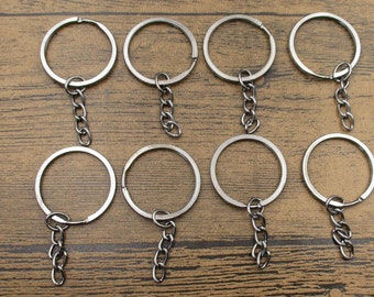 Keyring With Mesh Chain and Jump Ring Nickel Plated Alloy 62mm - Etsy
