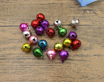 43 Vintage Christmas Jingle Bells Multi Color /& Silver Mini Original Cards