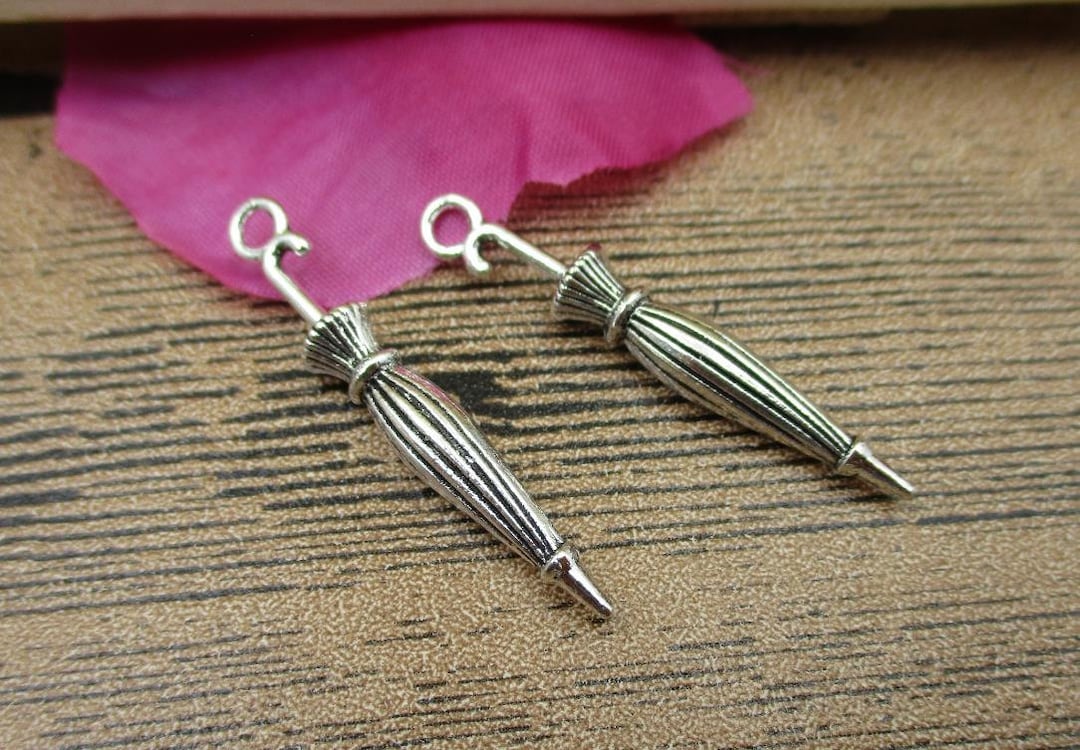 Charme Parapluie Homme London Rare En Argent Sterling 925 - Vintage - Poids 0,5 G - Longueur 3,3 Cm - Occasion Bon état