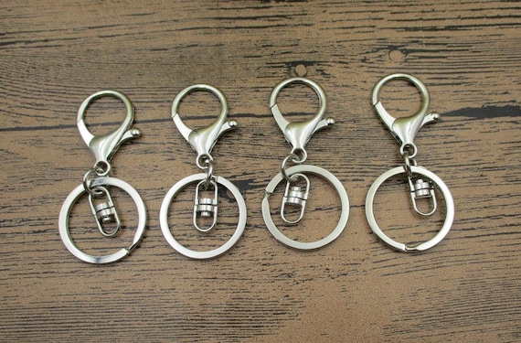 4 Big Lobster Swivel Clasps With Big Ringsantique Silver | Etsy