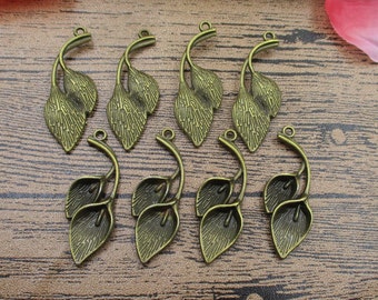 8 Charms fleur de calla, ton-RS045 Bronze Antique