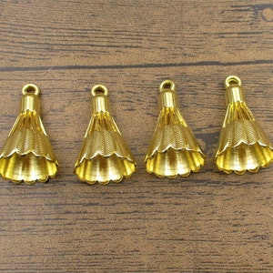4 Badminton Ball Charms,Gold Color 3D Charms-RS1408