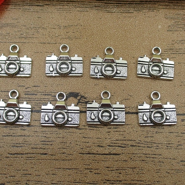 30 Charmes de caméra, Antique Silver Tone-RS341