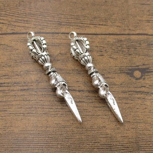 Collier Vintage Guy Laroche Paris En Argent Vieilli - Breloques Feuilles
