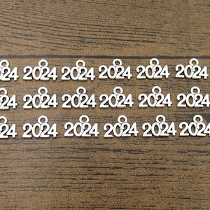 50 Year 2024 Charms Antique Silver Tone-RS1320