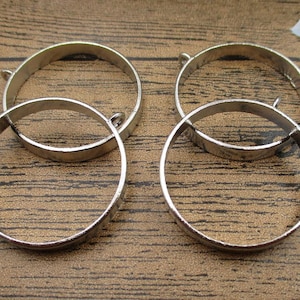 BULK SALE! 20 Round Open Bezel Pendants-37x34mm,Locket Frame,Antique Silver Tone-TS155