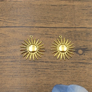 2 roestvrijstalen zonnebedels, goudkleur-SS1071