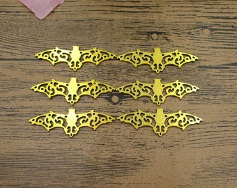 BULK SALE! 30 Large Bat Charms,Gold Tone Double Sided-RS392