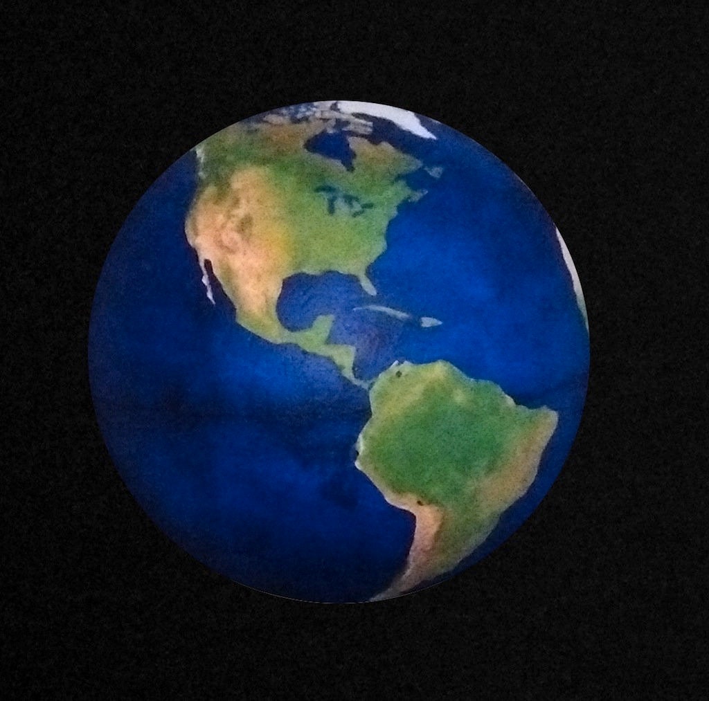 6 inch wide Earth without clouds. Etsy