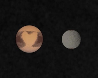 Globe Pluton fait main avec sa lune.
