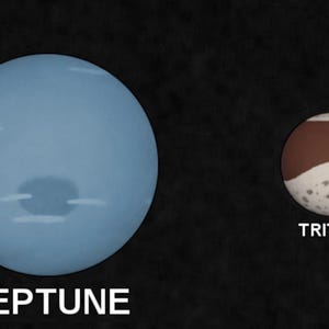 Handmade Neptune globe with its moon. image 2