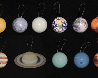 Handmade Planet Ornaments