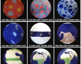 Handmade Paleo Earth Globes