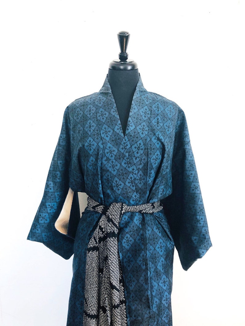 Blue Vintage Oshima Tsumugi kimono