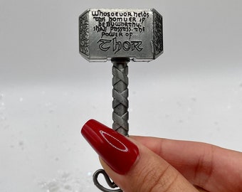 Marvel The Avengers Thor Thor's Hammer Mjolnir Pewter Metal Keyring KeyChain Z0H Marvel The Avengers Thor Thor's Hammer Mjolnir Pewter Metal Keyring KeyChain Z0H