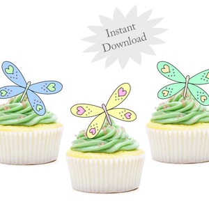 Printable Butterfly Cupcake Toppers Baby Shower Fairy | Etsy