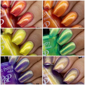 6 piece pride collection, indie nail polish lacquer by Paint it Pretty Polish