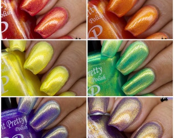 6 piece pride collection, indie nail polish lacquer by Paint it Pretty Polish