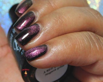 Red Giant, magnetic indie nail polish lacquer by Paint it Pretty Polish