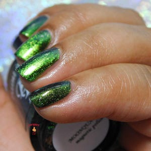 Moonquakes, magnetic indie nail polish lacquer by Paint it Pretty Polish