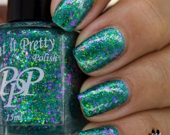 Fall Harvest, green indie nail polish lacquer by Paint it Pretty Polish