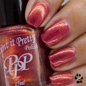 Oh, The Whomanity, red indie nail polish lacquer by Paint it Pretty Polish