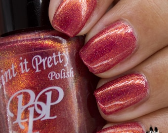 Oh, The Whomanity, red indie nail polish lacquer by Paint it Pretty Polish