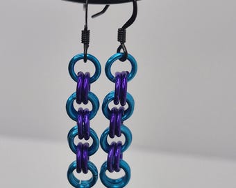 Earrings, 2 in 2 chainmail