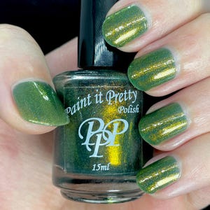 You&#39;re A Mean One, green indie nail polish lacquer by Paint it Pretty Polish
