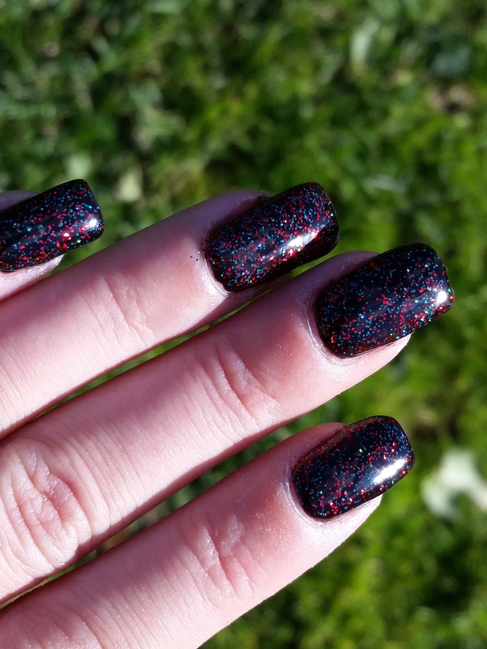 Christmas Sparks red nail polish glitter nail polish indie | Etsy