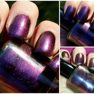 Magic Trick,multichrome nail polish, indie nail polish 5 free nail polish, paint it pretty polish 15 ml image 9