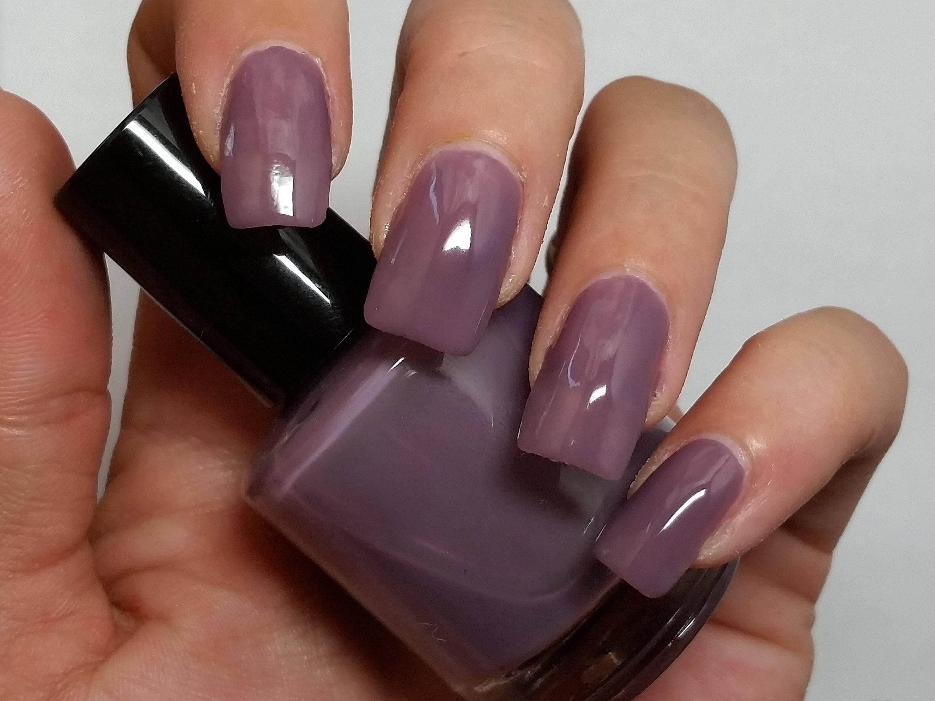 grey purple dip nail color