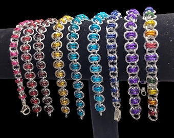 Bracelet Barrel weave, chainmaille