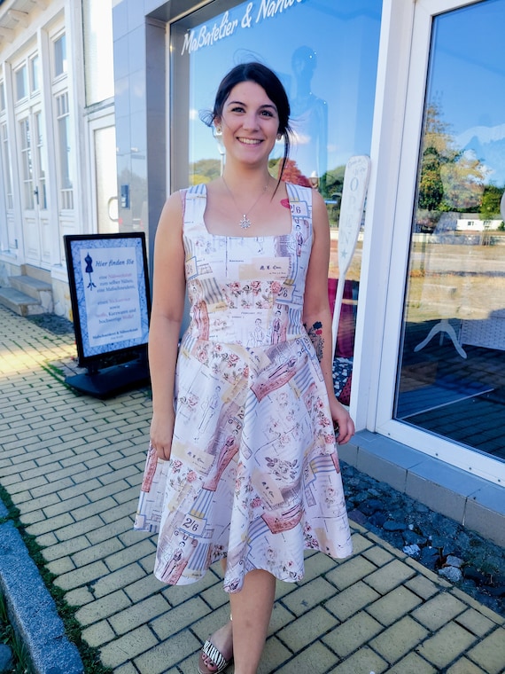 Gonna Rockabilly Anni '50 | Motivo Floreale | Vita Alta | Stile Vintage - Foto 12